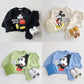 Mickey Print 2-Piece Set – Kids Cartoon Long Sleeve Top & Sweatpants