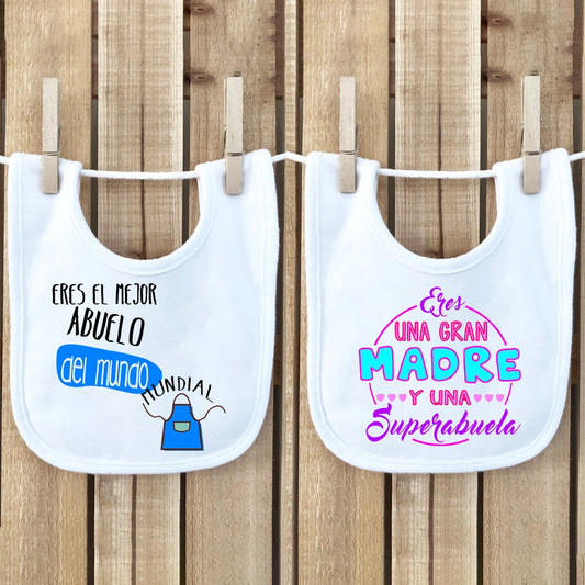 Best Grandfather in the World” Baby Bib – Perfect Gift