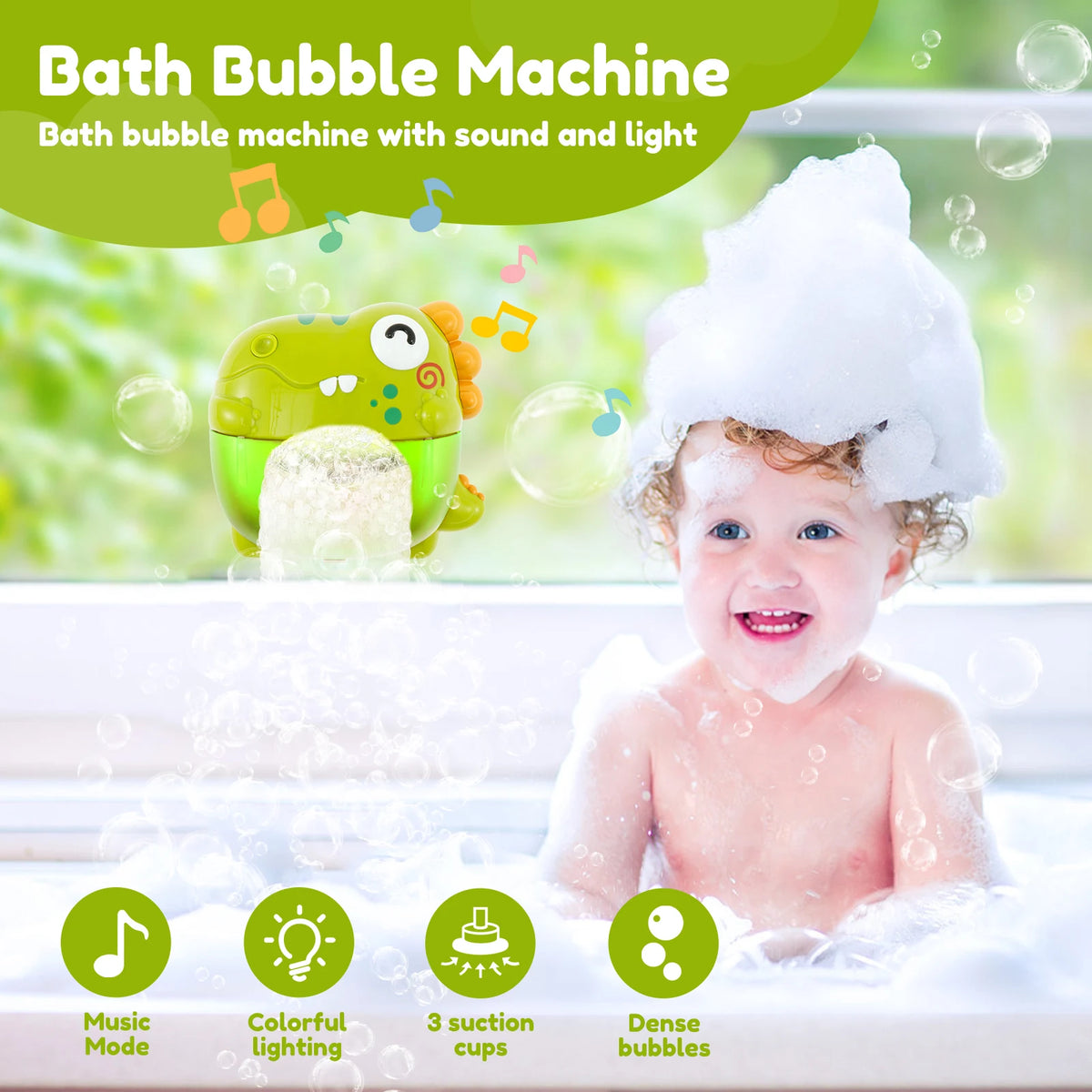 Dinosaur Bubble Machine – LED Lights & Music Fun!There is 1 error with this product: