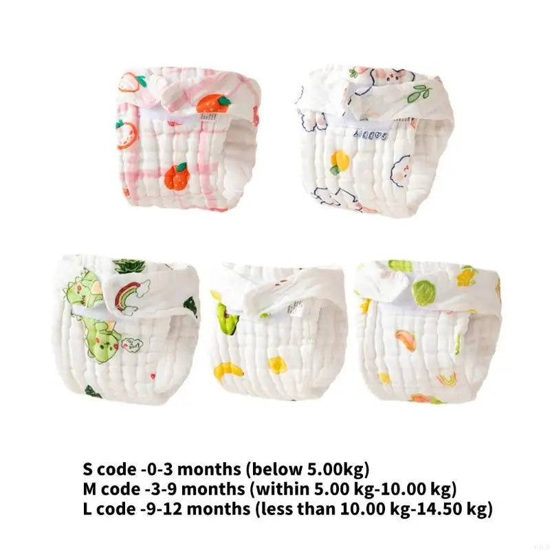 Y4UD Natural Cotton Baby Diapers