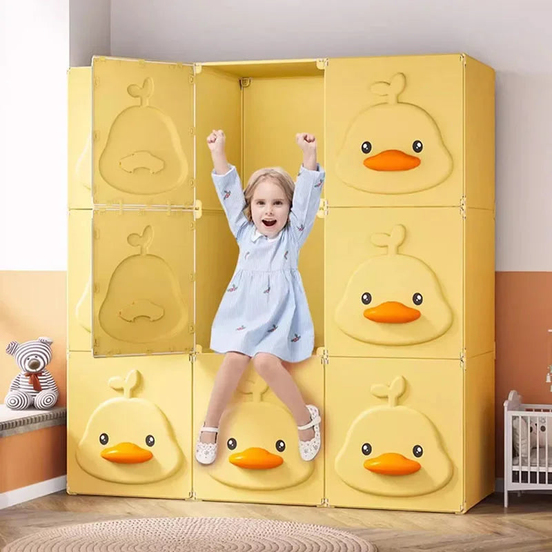 Kids Cube Wardrobe – Fabric & Plastic Closet Organ