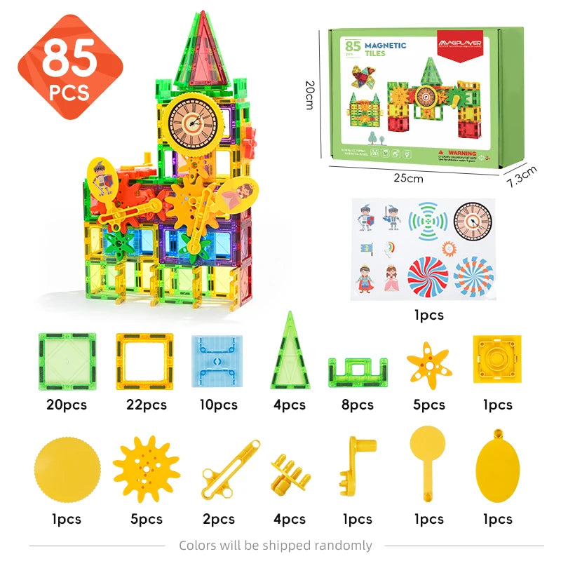 Jeu de construction magnétique éducatif STEM pour enfants