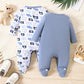 Body bébé 2 pièces quatre saisons à nouer aux pieds pour garçon, petit ourson créatif, adorable body en pur coton doux et confortable.