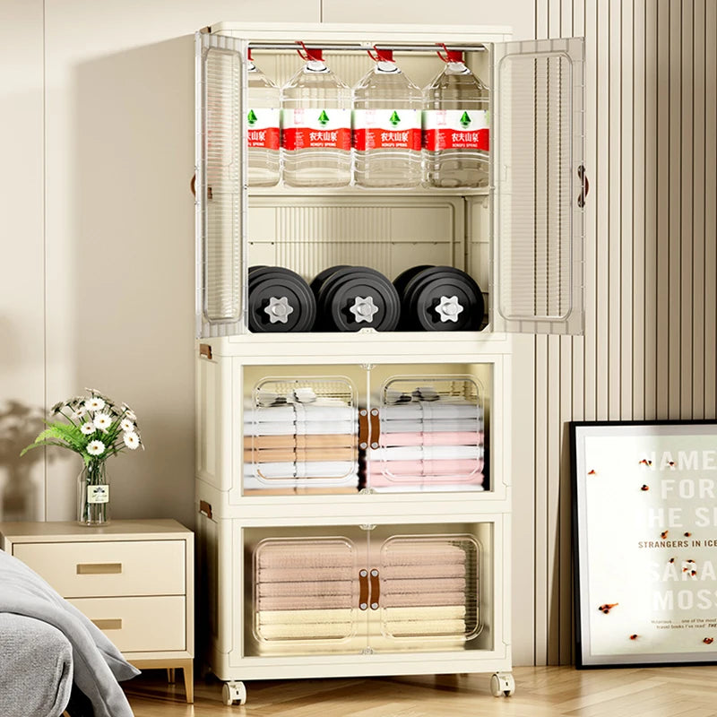 Grande boîte de rangement pliable – Armoire enfant mobile