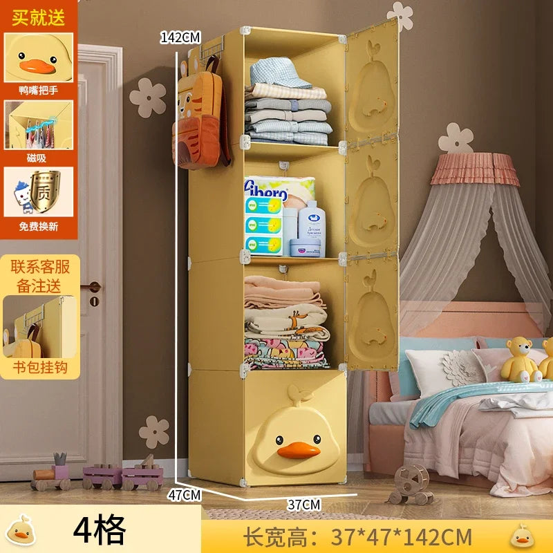 Kids Cube Wardrobe – Fabric & Plastic Closet Organ