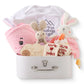 Baby Gift Set – Double-Sided Cotton Blanket, Milestone Cards & Rattle