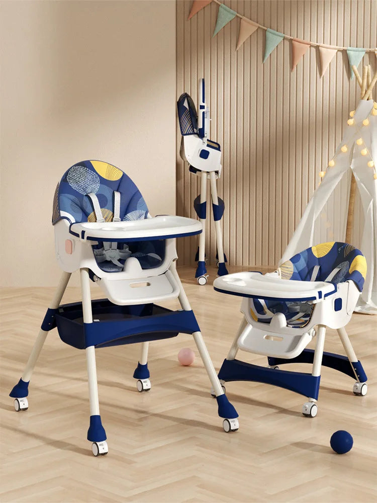 Chaise haute pliable pour bébé – Siège repas multifonction réglable