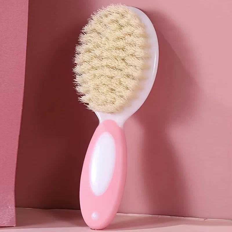 Ensemble brosse et peigne pour bébé (2 pièces) – Poils doux, soin des croûtes de lait
