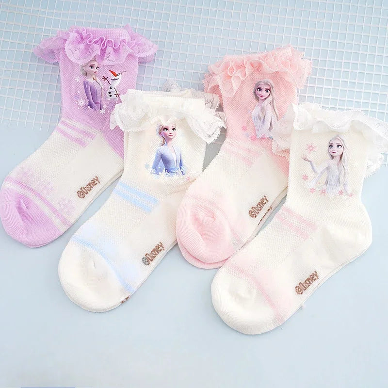 Elsa-Inspired Thin Lace Socks