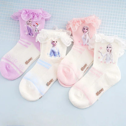 Elsa-Inspired Thin Lace Socks