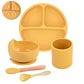 Baby Suction Plate Set – 5P Silicone Bowl, Cup & Utensil