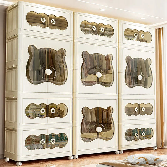 Foldable Baby Wardrobe – Plastic Closet & Storage Cabinet