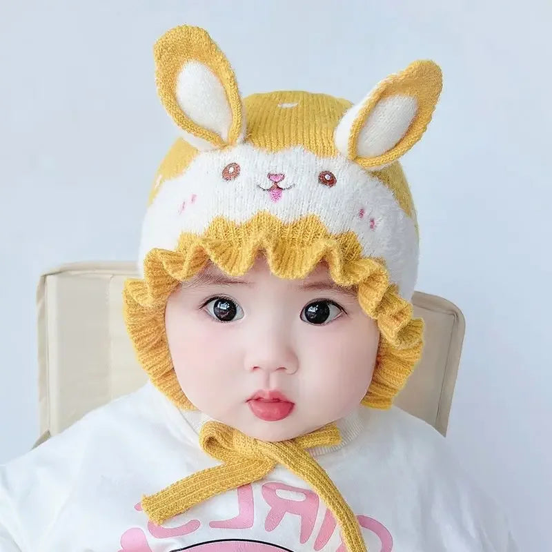 Cute Rabbit Ear Knit Baby Hat Winter Warm Beanie