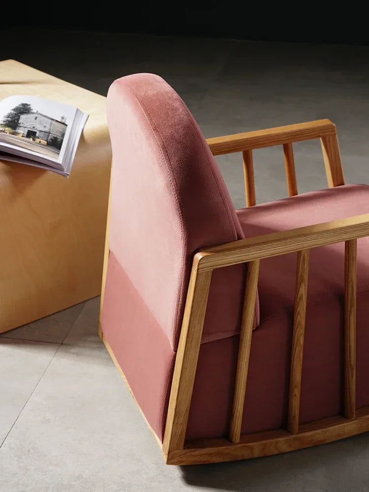 Nordic Baby Rocking Chair – Solid Wood & Modern Design