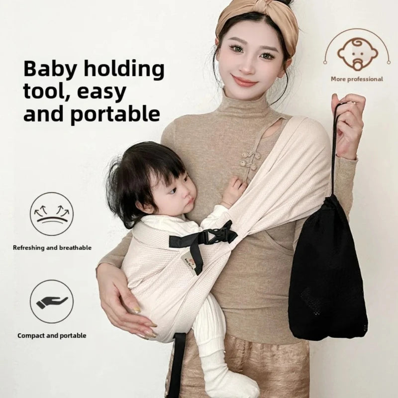 Porte-bébé portable avec assise de hanche pour nouveau-né et écharpe de portage