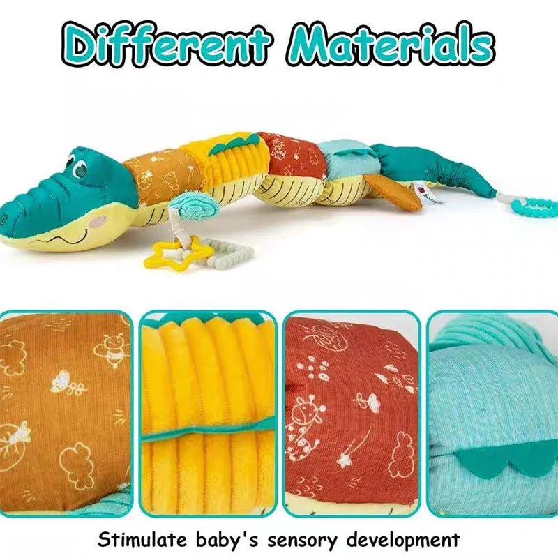 Soft Plush Chameleon and Crocodile Interactive Musical Baby Toy