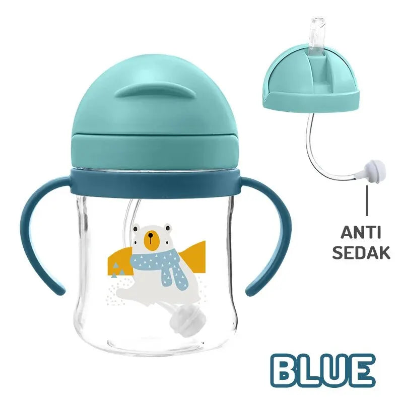Gobelet pour bébé de 250 ml – Double poignée, couvercle à clapet, conception anti-fuite