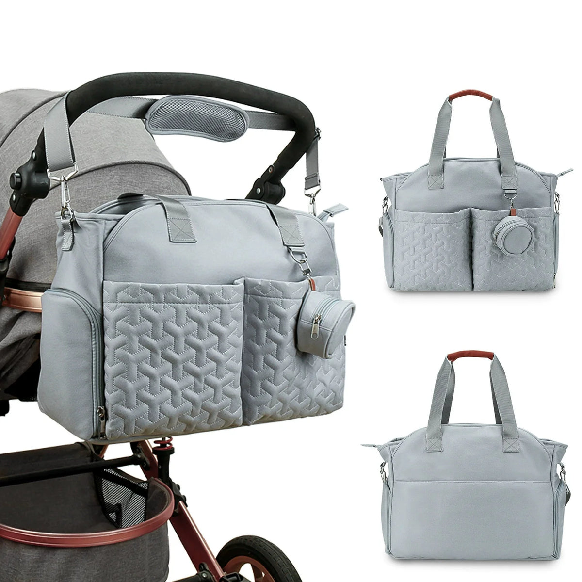 Large Capacity Breast Pump & Diaper Tote – With Pacifier Case