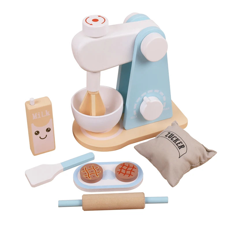 Wooden Toy Mixer – Pretend Kitchen Fun!