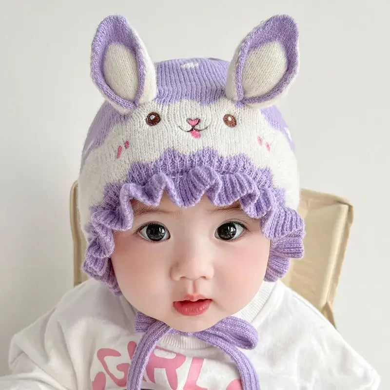Cute Rabbit Ear Knit Baby Hat Winter Warm Beanie