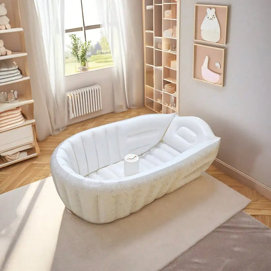 Portable Inflatable Bath Tub – Anti-Slip Baby Pool with Air Pump
