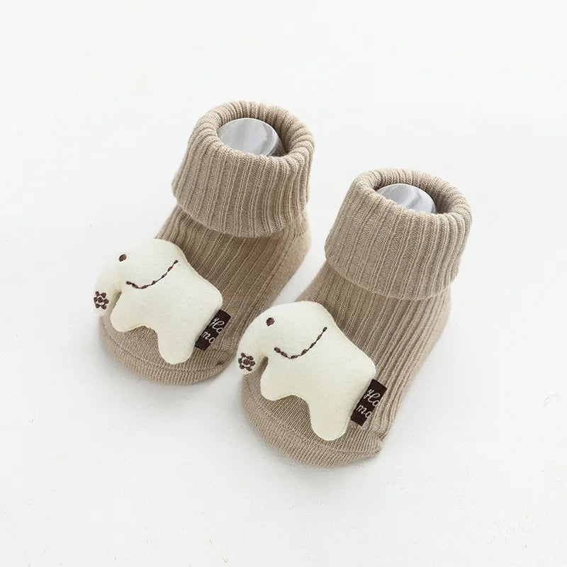 Chaussettes antidérapantes Kawaii à motifs animaux