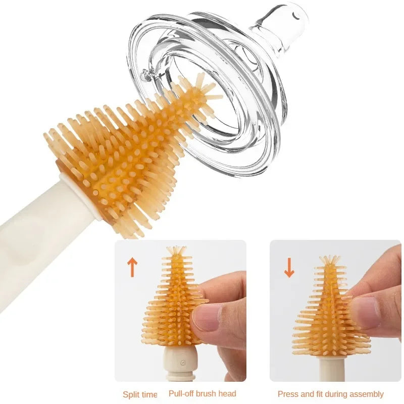 Travel Baby Bottle Cleaning Kit | Brushes, Nipple & Straw Cleaner with Organizer