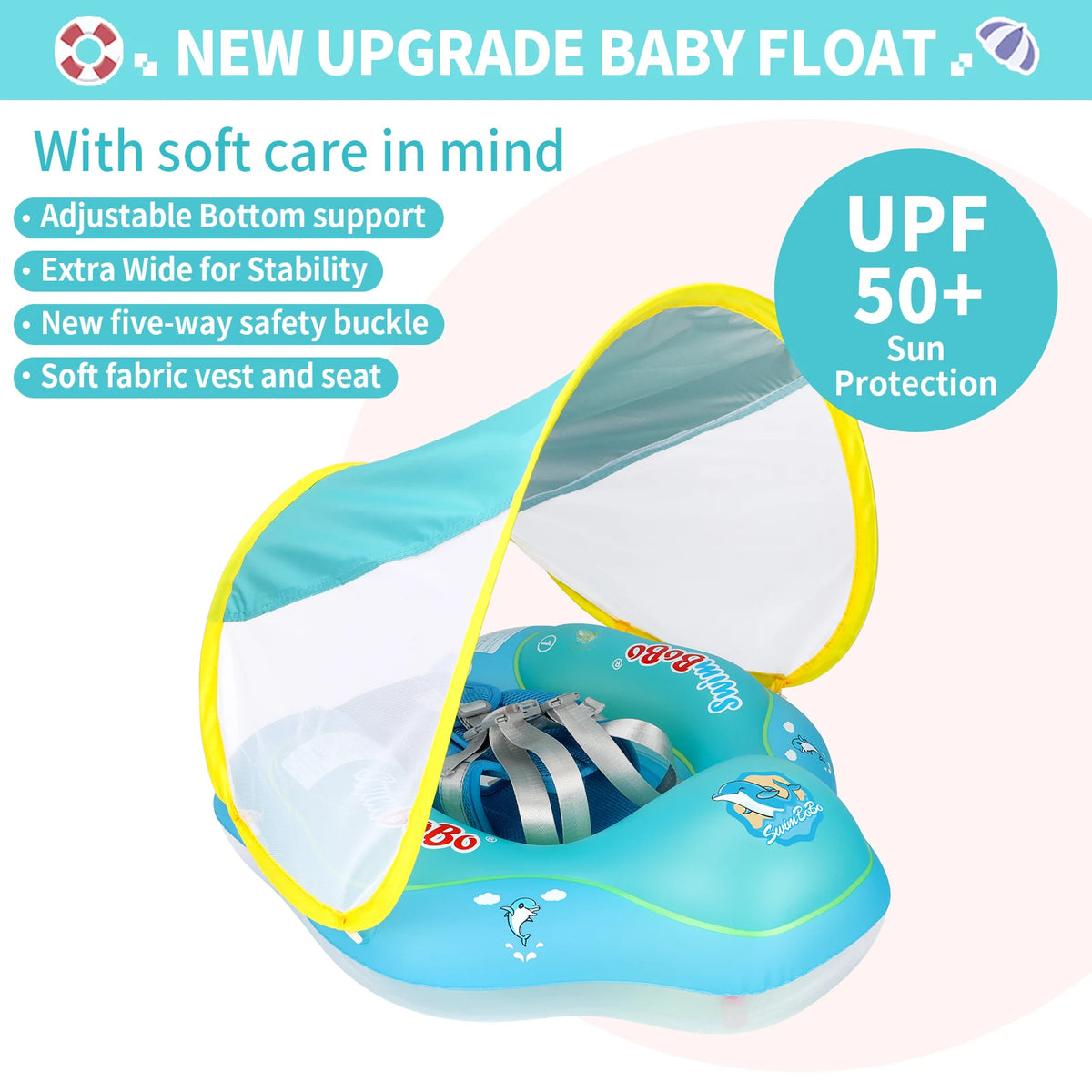 Bouée de natation pour bébés – Cercle de natation Swimbobo amélioré pour enfants