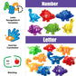 Jeu d'association de dinosaures Montessori ABC – Lettres majuscules et minuscules