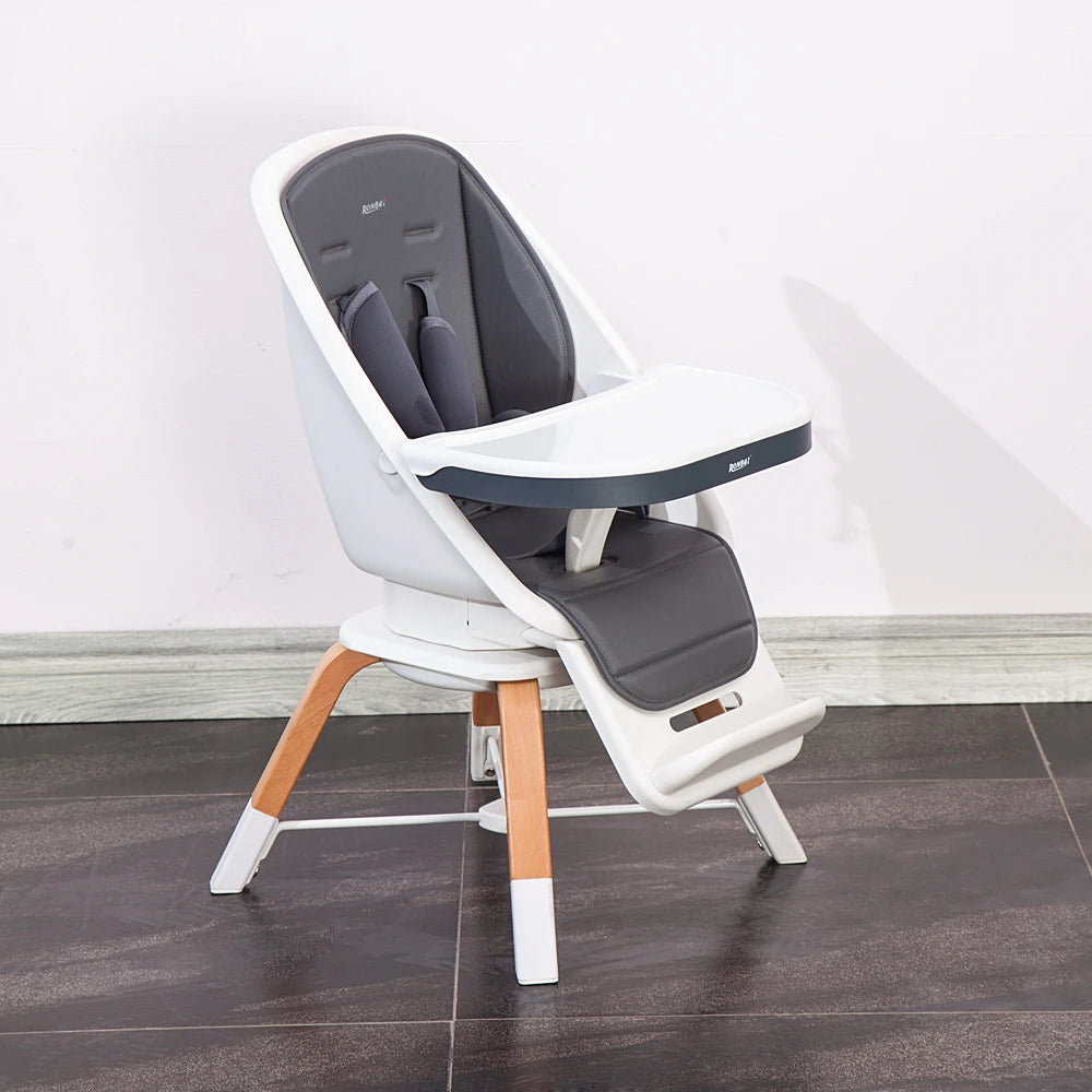 Wooden Baby Highchair – Safe, Rotatable & Detachable Design