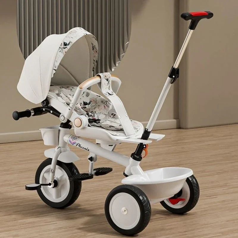Premium Baby Tricycle (1–6 Years) – Parent Push, Adjustable Seat & Canopy