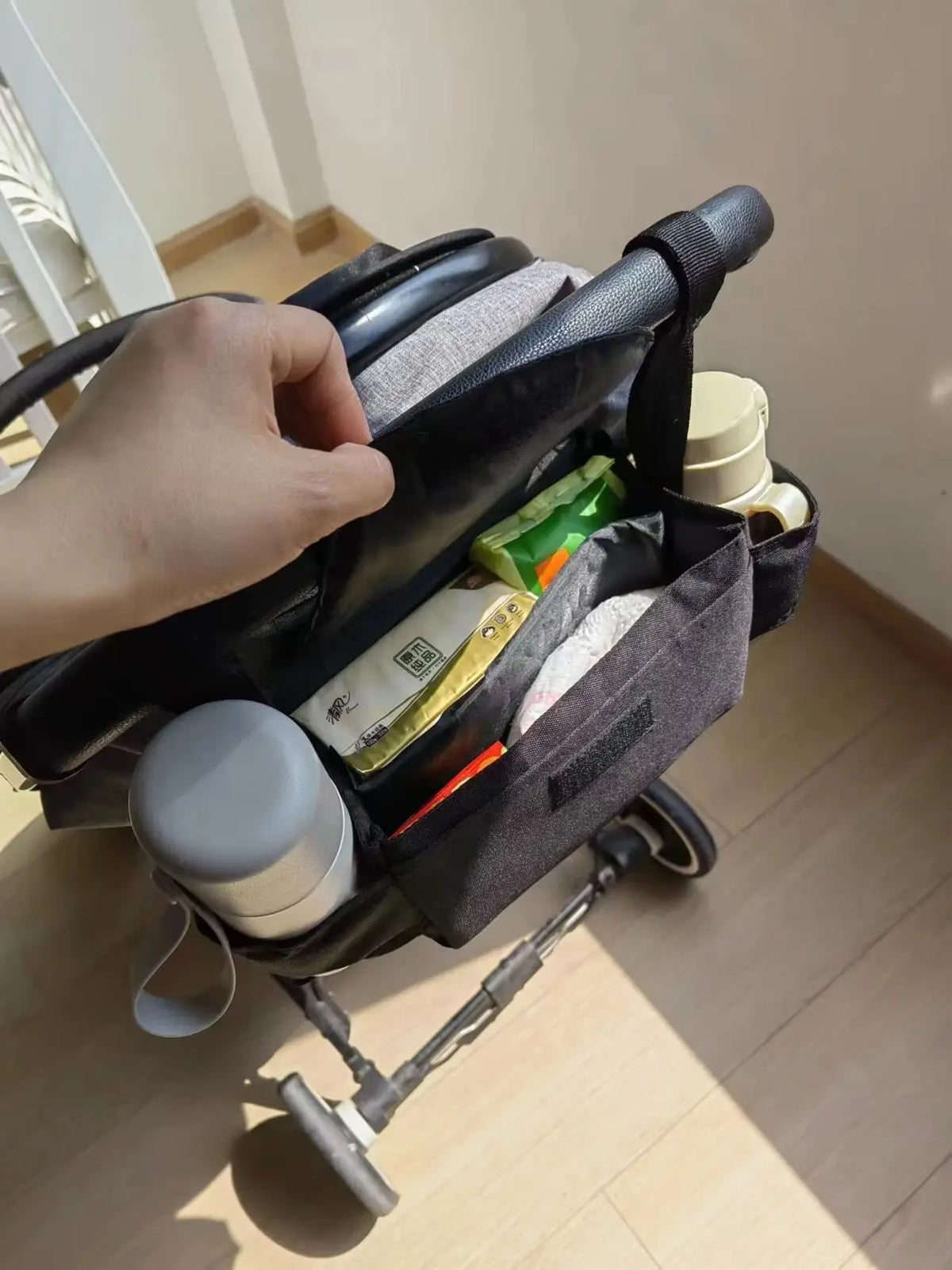 Sac de rangement suspendu ours en dessin animé – Organisateur pour poussette