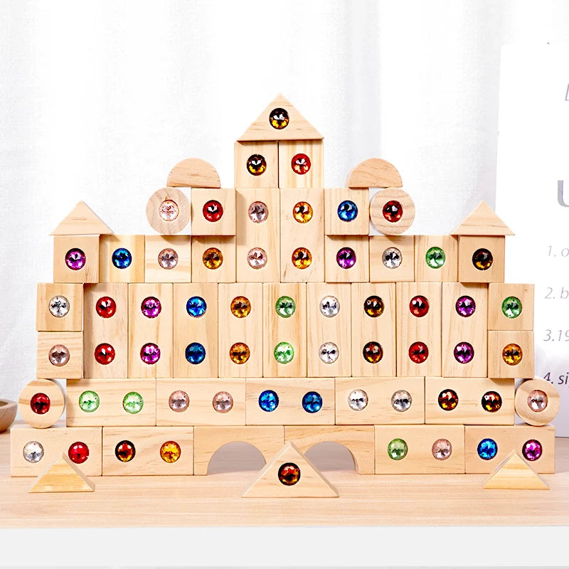 Blocs de pierres précieuses scintillantes – Le plaisir Montessori !