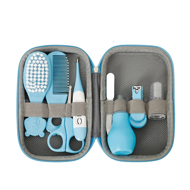 Trousse de soins pour bébé – Coupe-ongles, peigne, brosse, ciseaux, thermomètre