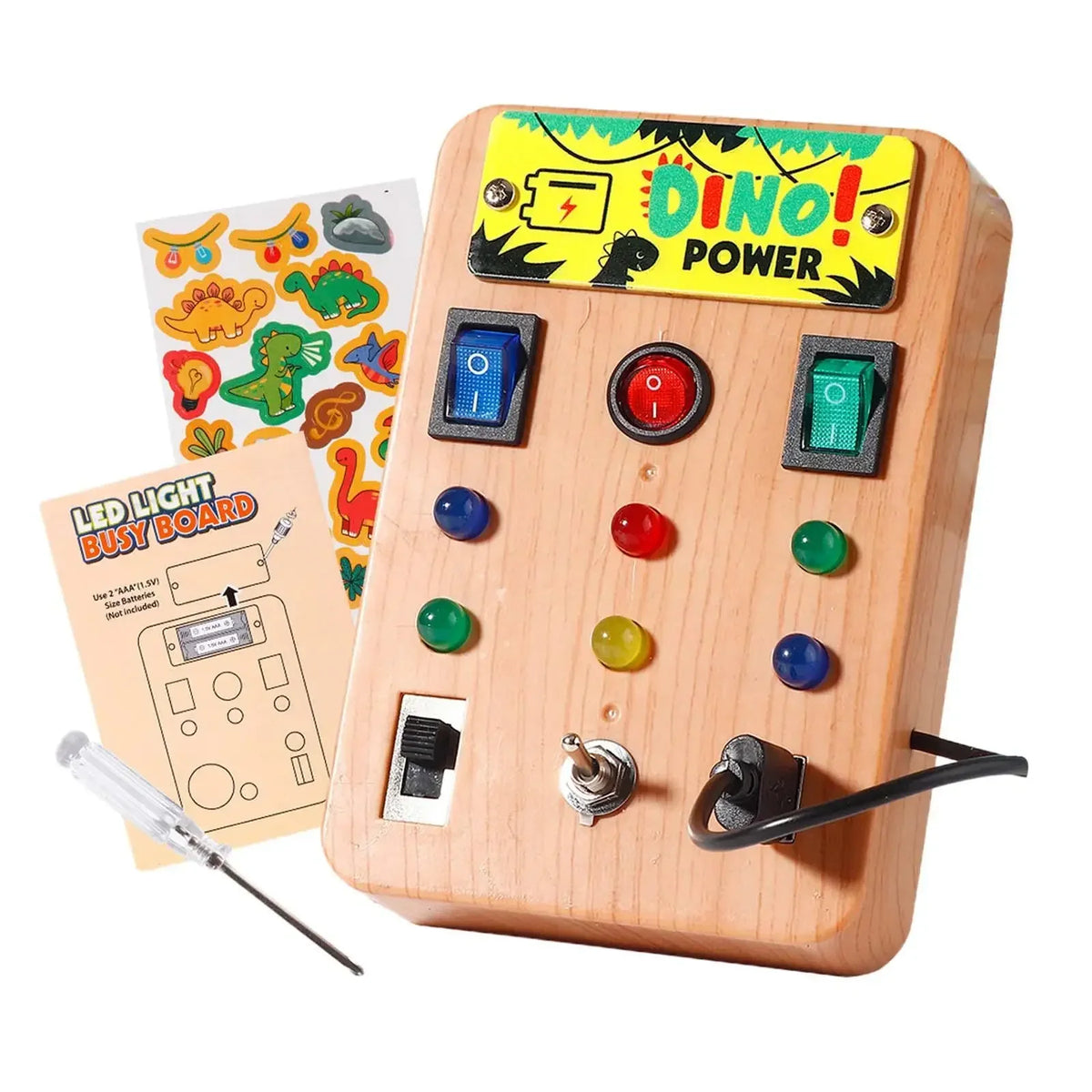 Tableau d'activités Montessori à LED – Jouet d'éveil lumineux pour enfants