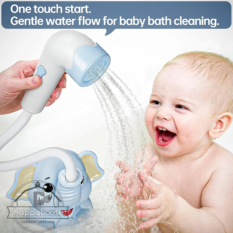 Éléphant électrique pour le bain – Jet d'eau et thermomètre amusants pour les tout-petits