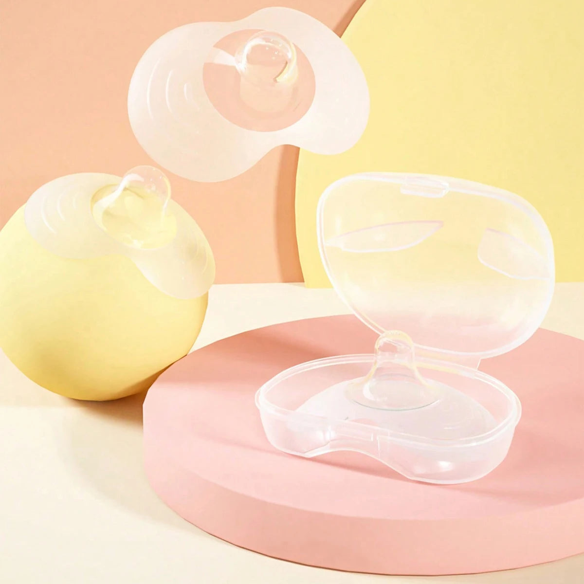 2PCS Silicone Nipple Shields – Soft Breastfeeding Protectors with Box