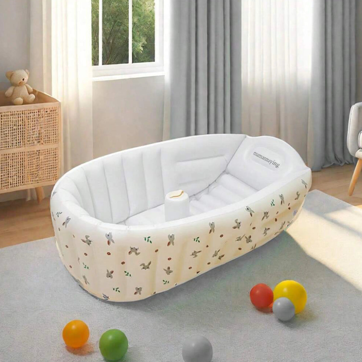 Portable Infant Bath Tub – Inflatable Seat for Toddlers