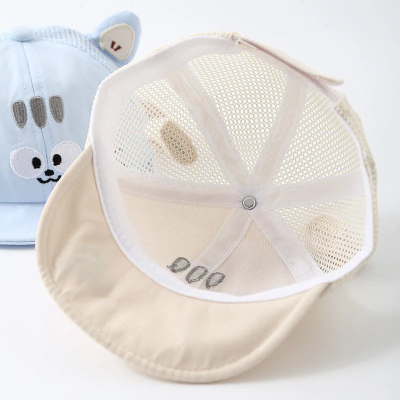 Casquette de baseball d'été pour enfants en maille, chapeau mignon de chat de dessin animé