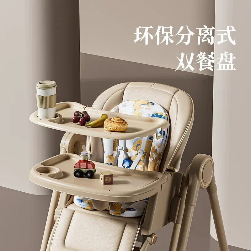 Chaise haute multifonctionnelle pour l'alimentation et le bercement des bébés