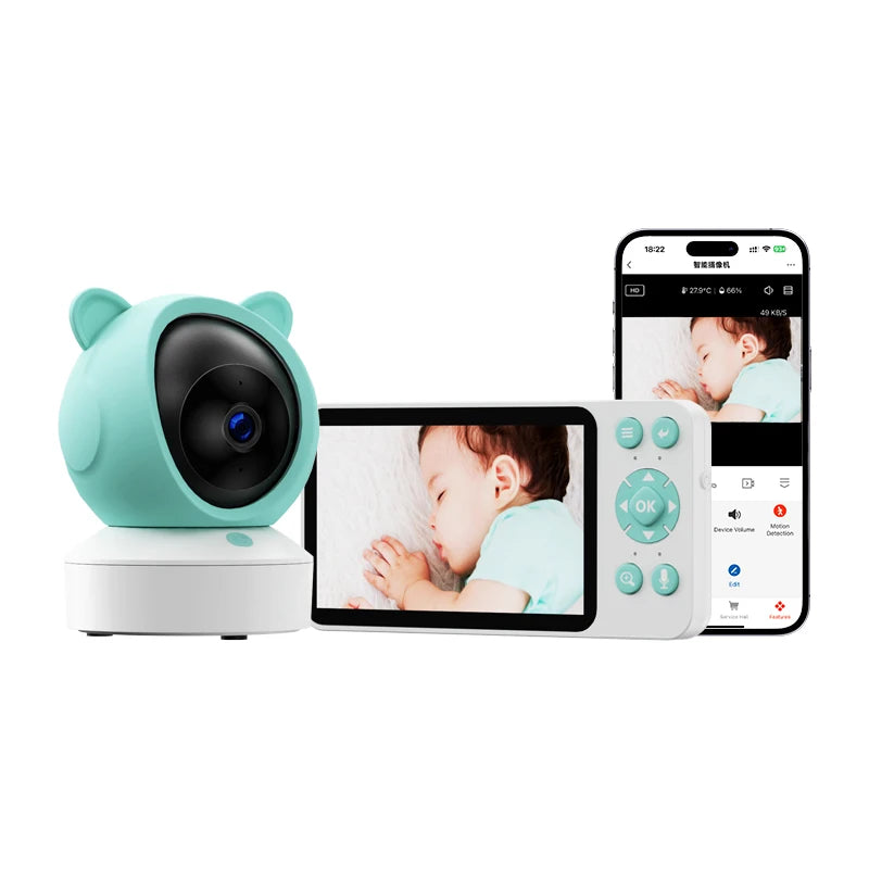 DANMINI 5" 2K WiFi Baby Monitor with Remote Control