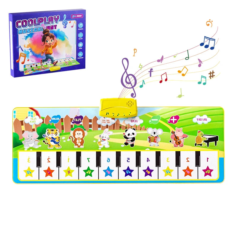 Tapis de danse piano pour enfants – 8 sons d'instruments et du plaisir !