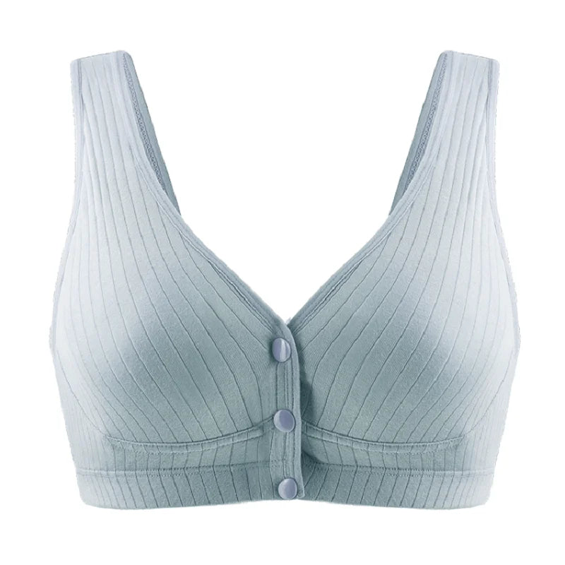 Soutien-gorge d'allaitement en coton sans armatures et à fermeture avant – Grandes tailles