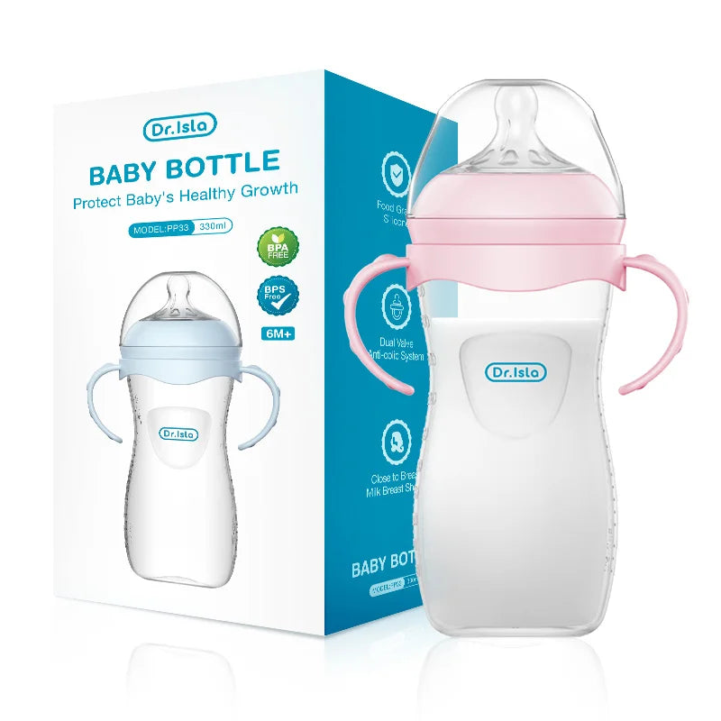 Biberon pour bébé en polypropylène (PP) – 150/240/330 ml, avec poignée, durable et sûr