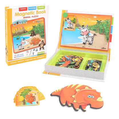 Livre de puzzles magnétiques 3D – Jeu éducatif pour enfants