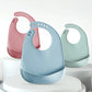 Bavoir bébé ajustable en silicone souple imperméable (sans BPA)