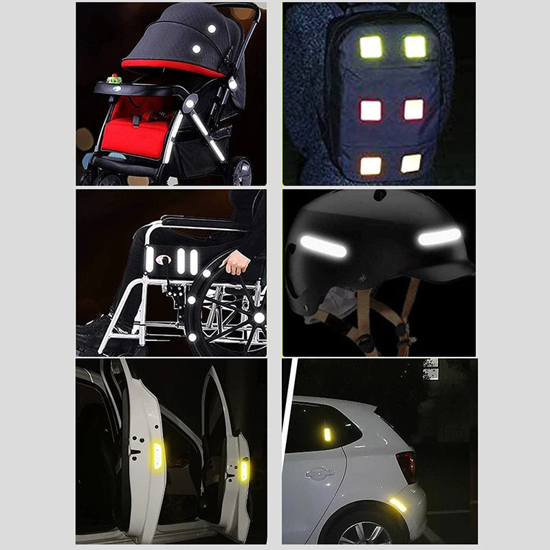 10PCS Reflective Safety Patches – Baby Stroller & Bicycle Night Warning