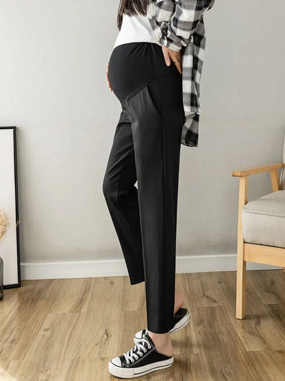Maternity Work Pants – Adjustable Office Trousers for Pregnant Women