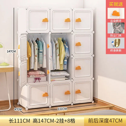 Kids Cube Wardrobe – Fabric & Plastic Closet Organ