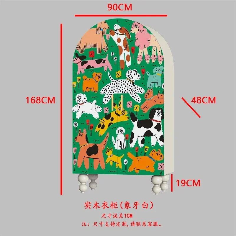 Armoire en bois de taille moyenne – Organisateur de placard portable pour enfants